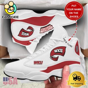 NCAA Western Kentucky Hilltoppers New Team Logo Custom Air Jordan 13 Shoes