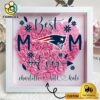New England Patriots Colors Heart Custom Name Flower Shadow Box, Gift For Mother's Day