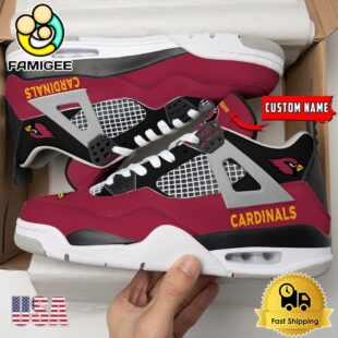 NFL Arizona Cardinals Classic Team Logo Custom Air Jordan 4 Shoes