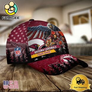 NFL Arizona Cardinals Mascot Logo Custom Name Baseball Cap