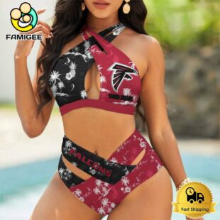 NFL Atlanta Falcons Team Logo Women Crisscross Swimsuit