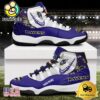 NFL Baltimore Ravens Every Down Counts Custom Air Jordan 11 Shoes