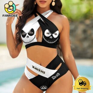 NFL Baltimore Ravens Team Women Crisscross Swimsuit