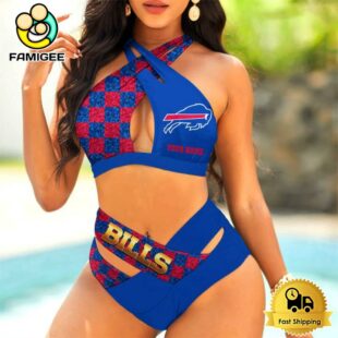 NFL Buffalo Bills Custom Sports Women Crisscross Swimsuit