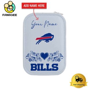 NFL Buffalo Bills Heart Pattern Custom Led Makeup Box