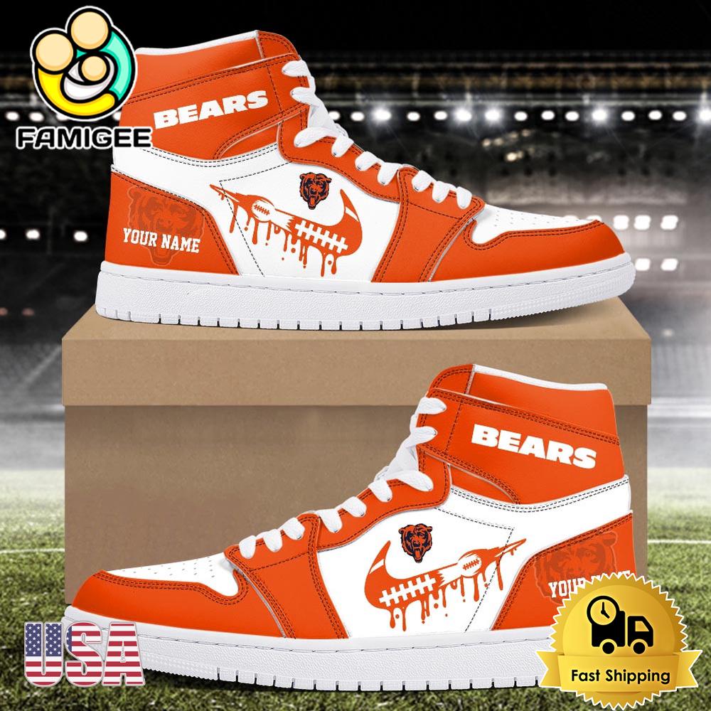 NFL Chicago Bears Logo Edition Custom Air Jordan 1 Shoes NFL Chicago Bears Logo Edition Custom Air Jordan 1 Shoes