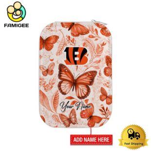 NFL Cincinnati Bengals Beautiful Butterfly Custom Led Makeup Box