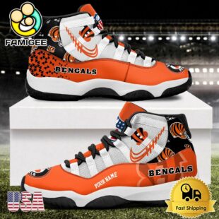 NFL Cincinnati Bengals Every Down Counts Custom Air Jordan 11 Shoes