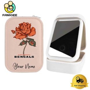 NFL Cincinnati Bengals Flower Custom Led Makeup Box