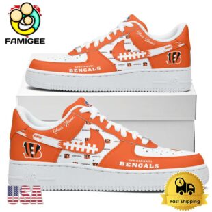 NFL Cincinnati Bengals New Logo Design Custom Air Force 1 Shoes