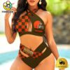 NFL Cleveland Browns Custom Sports Women Crisscross Swimsuit