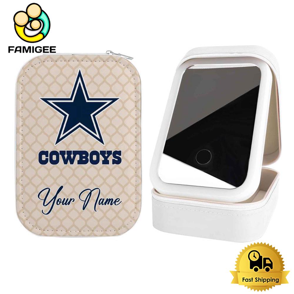NFL Dallas Cowboys Custom Led Makeup Box , Happy Mothers Day Gift NFL Dallas Cowboys Custom Led Makeup Box , Happy Mothers Day Gift