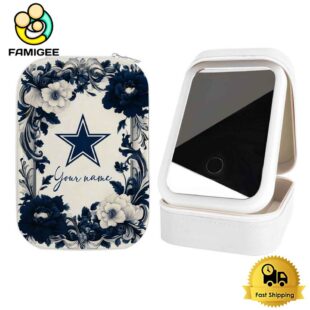 NFL Dallas Cowboys Flower Frame Pattern Custom Led Makeup Box