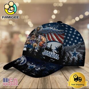 NFL Dallas Cowboys Mascot Logo Custom Name Baseball Cap