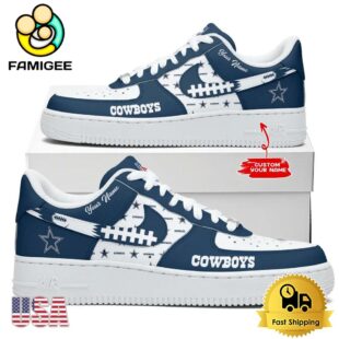 NFL Dallas Cowboys New Logo Design Custom Air Force 1 Shoes