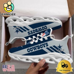 NFL Dallas Cowboys Patriotic Style Custom Name Max Soul Shoes
