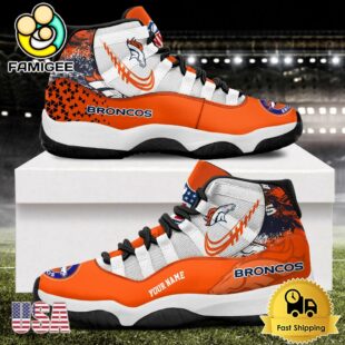 NFL Denver Broncos Every Down Counts Custom Air Jordan 11 Shoes