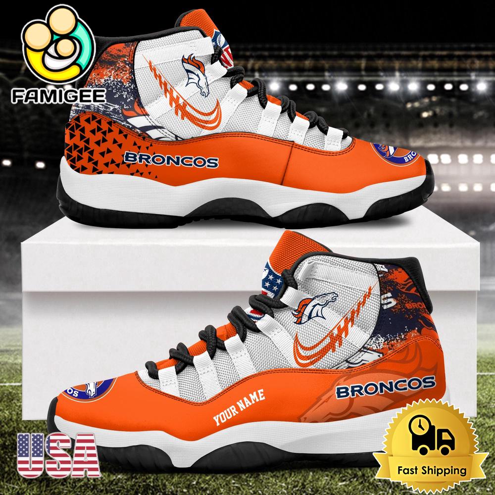 NFL Denver Broncos Every Down Counts Custom Air Jordan 11 Shoes NFL Denver Broncos Every Down Counts Custom Air Jordan 11 Shoes