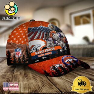 NFL Denver Broncos Mascot Logo Custom Name Baseball Cap