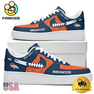NFL Denver Broncos New Logo Design Custom Air Force 1 Shoes