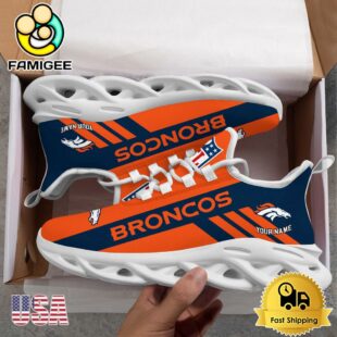 NFL Denver Broncos Patriotic Style Custom Name Max Soul Shoes