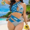 NFL Detroit Lions Halter Neck Women Crisscross Swimsuit