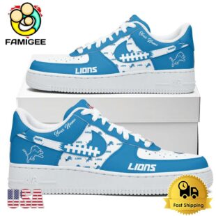 NFL Detroit Lions New Logo Design Custom Air Force 1 Shoes