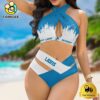 NFL Detroit Lions One Piece Women Crisscross Swimsuit