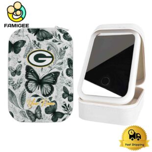 NFL Green Bay Packers Beautiful Butterfly Custom Led Makeup Box