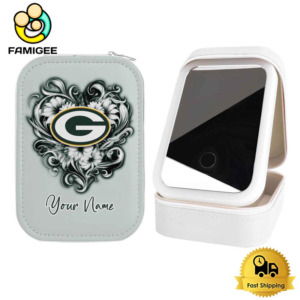 NFL Green Bay Packers Chic Fantasy Custom Led Makeup Box , Happy Mothers Day Gift NFL Green Bay Packers Chic Fantasy Custom Led Makeup Box , Happy Mothers Day Gift