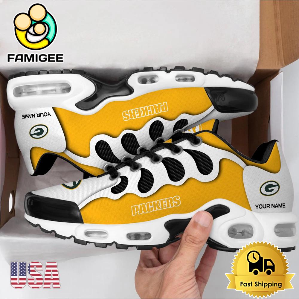 NFL Green Bay Packers New Logo Design Custom Air Max Plus Shoes NFL Green Bay Packers New Logo Design Custom Air Max Plus Shoes