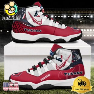 NFL Houston Texans Every Down Counts Custom Air Jordan 11 Shoes