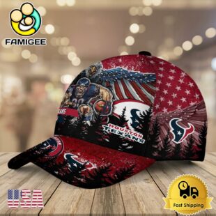 NFL Houston Texans Mascot Logo Custom Name Baseball Cap