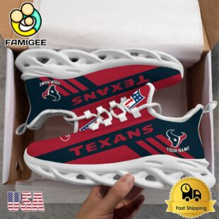 NFL Houston Texans Patriotic Style Custom Name Max Soul Shoes