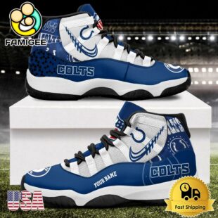 NFL Indianapolis Colts Every Down Counts Custom Air Jordan 11 Shoes