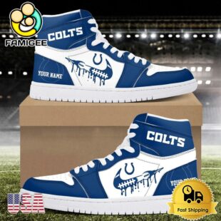 NFL Indianapolis Colts Logo Edition Custom Air Jordan 1 Shoes