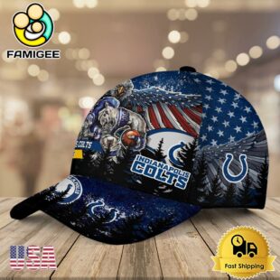 NFL Indianapolis Colts Mascot Logo Custom Name Baseball Cap