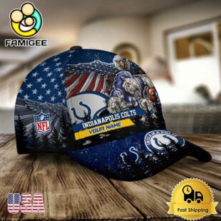 NFL Indianapolis Colts Mascot Logo Custom Name Baseball Cap