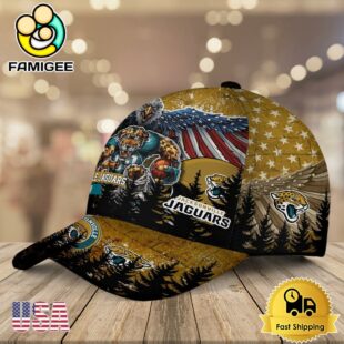 NFL Jacksonville Jaguars Mascot Logo Custom Name Baseball Cap