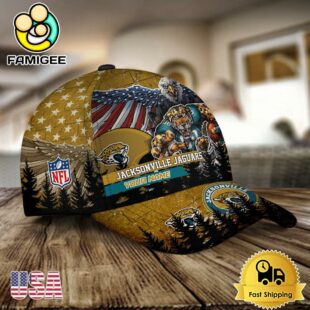NFL Jacksonville Jaguars Mascot Logo Custom Name Baseball Cap