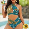 NFL Jacksonville Jaguars Team Logo Women Crisscross Swimsuit