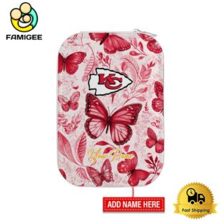 NFL Kansas City Chiefs Beautiful Butterfly Custom Led Makeup Box