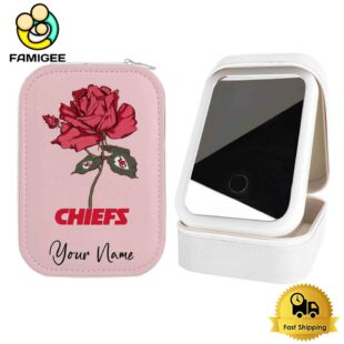 NFL Kansas City Chiefs Flower Custom Led Makeup Box