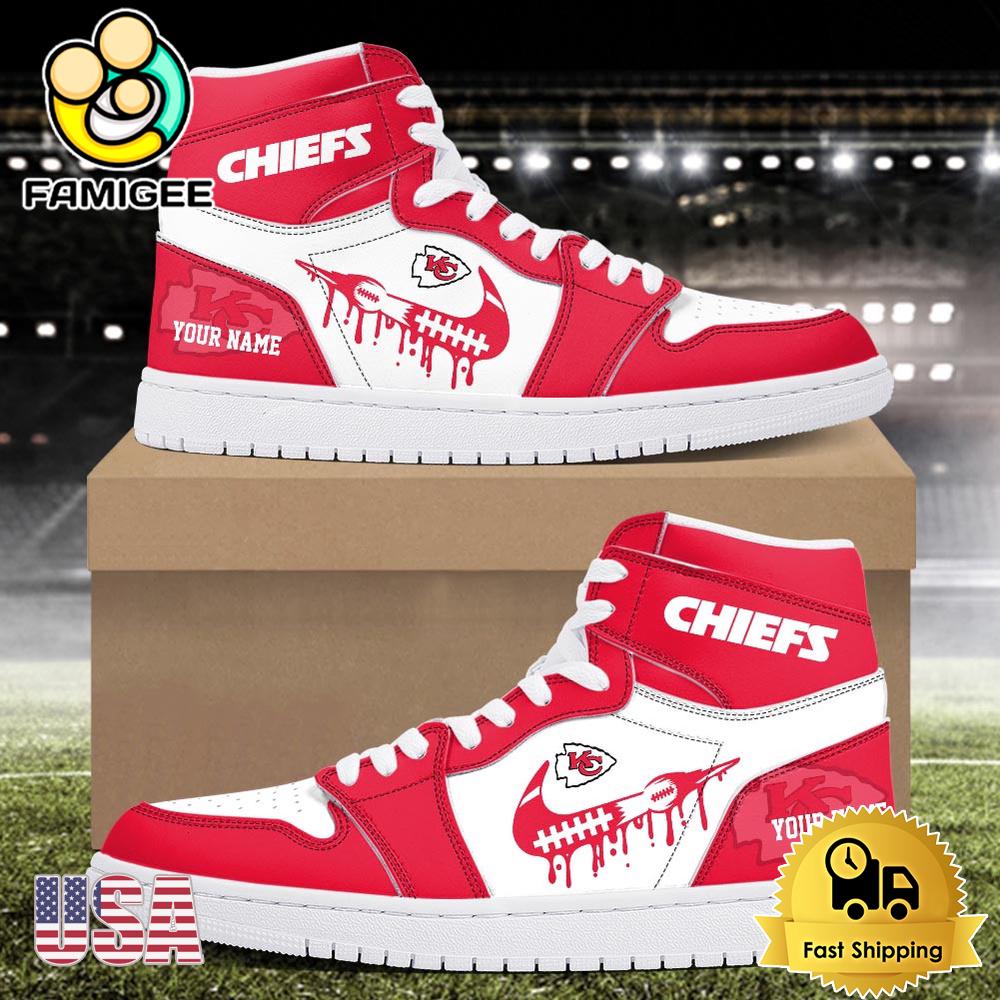 NFL Kansas City Chiefs Logo Edition Custom Air Jordan 1 Shoes NFL Kansas City Chiefs Logo Edition Custom Air Jordan 1 Shoes