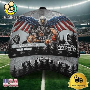 NFL Las Vegas Raiders Mascot Logo Custom Name Baseball Cap
