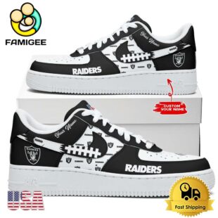 NFL Las Vegas Raiders New Logo Design Custom Air Force 1 Shoes