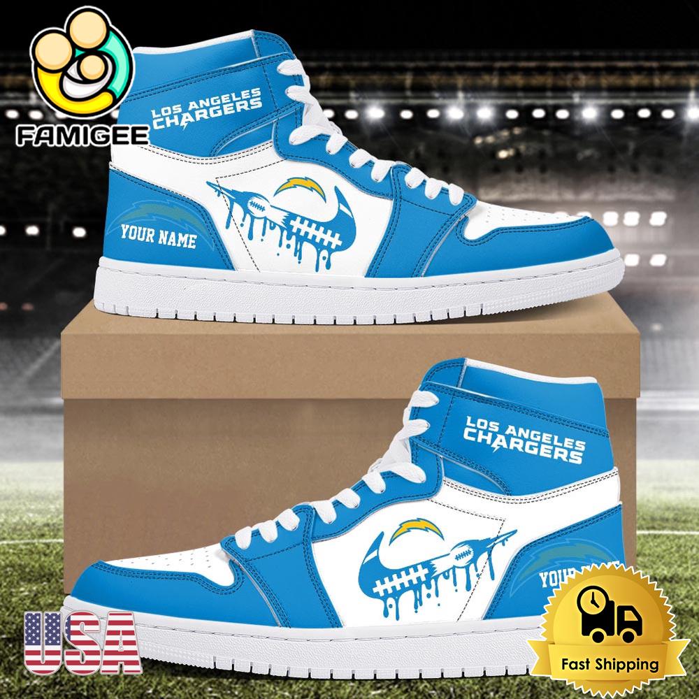 NFL Los Angeles Chargers Logo Edition Custom Air Jordan 1 Shoes NFL Los Angeles Chargers Logo Edition Custom Air Jordan 1 Shoes
