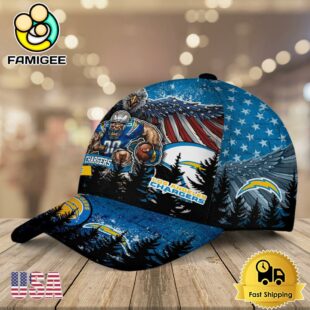 NFL Los Angeles Chargers Mascot Logo Custom Name Baseball Cap
