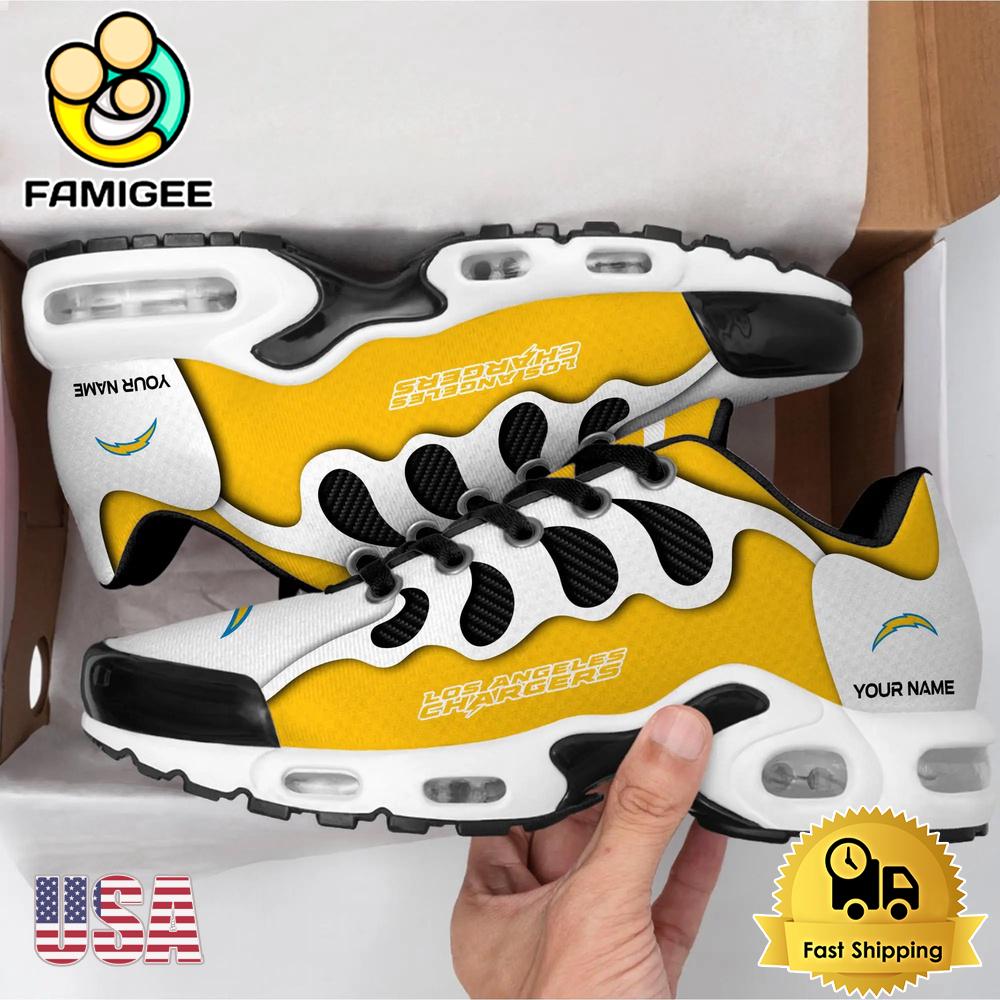 NFL Los Angeles Chargers New Logo Design Custom Air Max Plus Shoes NFL Los Angeles Chargers New Logo Design Custom Air Max Plus Shoes