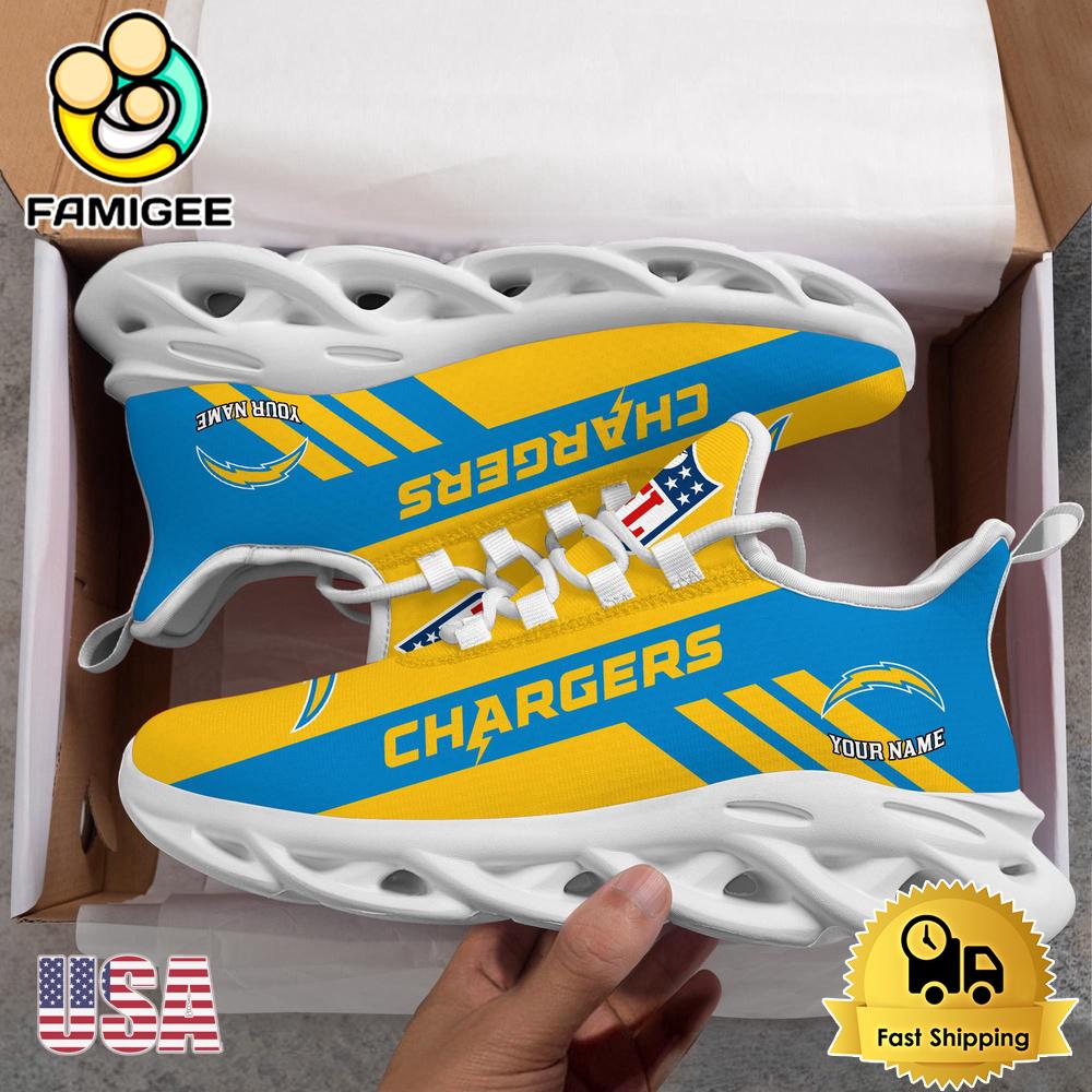 NFL Los Angeles Chargers Patriotic Style Custom Name Max Soul Shoes NFL Los Angeles Chargers Patriotic Style Custom Name Max Soul Shoes